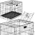 Cusca pentru animale, 2 usi, Pliabila din metal, L, Negru, 60x50x42 cm Household NewTrend