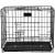 Cusca pentru animale, 2 usi, Pliabila din metal, L, Negru, 60x50x42 cm Household NewTrend