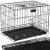 Cusca pentru animale, 2 usi, Pliabila din metal, L, Negru, 60x50x42 cm Household NewTrend