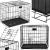 Cusca pentru animale, 2 usi, Pliabila din metal, L, Negru, 60x50x42 cm Household NewTrend