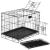 Cusca pentru animale, 2 usi, Pliabila din metal, L, Negru, 60x50x42 cm Household NewTrend
