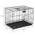 Cusca pentru animale, 2 usi, Pliabila din metal, L, Negru, 60x50x42 cm Household NewTrend