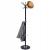 Cuier tip pom din metal cu baza de marmura, 14 agatatoare, 176cm, negru Household NewTrend