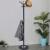 Cuier tip pom din metal cu baza de marmura, 14 agatatoare, 176cm, negru Household NewTrend
