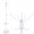 Cuier tip pom din metal cu baza de marmura, 14 agatatoare, 176cm, alb Household NewTrend