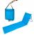 Sezlong de plaja pliabil, spatar cu cadru metalic, reglabil, 150x47x48 cm, albastru Household NewTrend