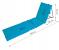 Sezlong de plaja pliabil, spatar cu cadru metalic, reglabil, 150x47x48 cm, albastru Household NewTrend