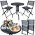Set mobilier gradina Sersimo Oneiro, 2 scaune pliabile, 1 masa, negru Household NewTrend