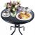 Set mobilier gradina Sersimo Oneiro, 2 scaune pliabile, 1 masa, negru Household NewTrend
