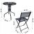 Set mobilier gradina Sersimo Oneiro, 2 scaune pliabile, 1 masa, negru Household NewTrend