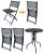 Set mobilier gradina Sersimo Oneiro, 2 scaune pliabile, 1 masa, negru Household NewTrend