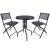 Set mobilier gradina Sersimo Oneiro, 2 scaune pliabile, 1 masa, negru Household NewTrend