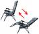 Sezlong scaun pliant plaja sau gradina, Siesta, gravitatie zero, cu tetiera, 175x75x110 cm, negri gri Household NewTrend
