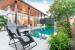 Sezlong scaun pliant plaja sau gradina, Siesta, gravitatie zero, cu tetiera, 175x75x110 cm, negri gri Household NewTrend