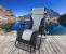 Sezlong scaun pliant plaja sau gradina, Siesta, gravitatie zero, cu tetiera, 175x75x110 cm, negri gri Household NewTrend