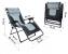 Sezlong scaun pliant plaja sau gradina, Siesta, gravitatie zero, cu tetiera, 175x75x110 cm, negri gri Household NewTrend