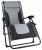Sezlong scaun pliant plaja sau gradina, Siesta, gravitatie zero, cu tetiera, 175x75x110 cm, negri gri Household NewTrend