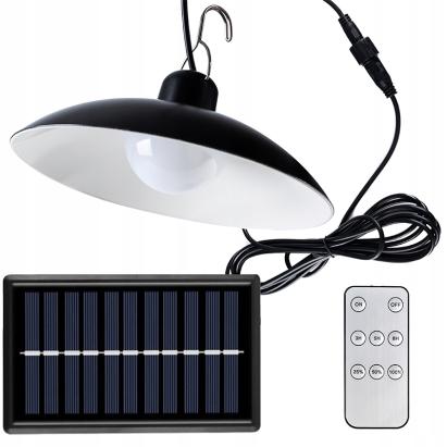 Lampa solara tip pendul, panou solar independent cu cablu de 3 metri, cu telecomanda Household NewTrend