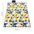 Patura pentru picnic sau plaja, cu folie izolatoare si maner, 200x200cm, model tropical, alb verde Household NewTrend