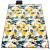 Patura pentru picnic sau plaja, cu folie izolatoare si maner, 150x200cm, model tropical, alb verde Household NewTrend