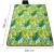Patura pentru picnic sau plaja, cu folie izolatoare si maner, 200x200cm, model frunze, verde Household NewTrend