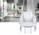 Scaun rotund Sersimo tip leagan suspendat cu perna Confort casa sau gradina, gri Household NewTrend