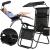 Sezlong pliabil SERSIMO GC3, Relax Zero Gravity cu parasolar, 175cm, negru Household NewTrend