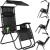 Sezlong pliabil SERSIMO GC3, Relax Zero Gravity cu parasolar, 175cm, negru Household NewTrend