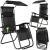 Sezlong pliabil SERSIMO GC3, Relax Zero Gravity cu parasolar, 175cm, negru Household NewTrend