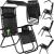 Sezlong pliabil SERSIMO GC3, Relax Zero Gravity cu parasolar, 175cm, negru Household NewTrend