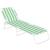 Sezlong pliant Sersimo, 186 x 56 cm, pentru plaja sau gradina, alb verde, capacitate 110kg Household NewTrend