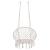Scaun rotund tip leagan suspendat pentru casa sau gradina, cu franjuri, 150kg, crem Household NewTrend