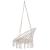 Scaun rotund tip leagan suspendat pentru casa sau gradina, cu franjuri, 150kg, crem Household NewTrend