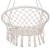 Scaun rotund tip leagan suspendat pentru casa sau gradina, cu franjuri, 150kg, crem Household NewTrend