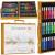 Set de pictura si desen pentru copii, 150 de piese, trusa lemn maro Household NewTrend