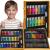 Set de pictura si desen pentru copii, 150 de piese, trusa lemn maro Household NewTrend