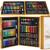 Set de pictura si desen pentru copii, 150 de piese, trusa lemn maro Household NewTrend