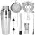 Set Cocktail Shaker Kit pentru barmani 550ml, KI23, 8 piese Household NewTrend