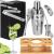Set Cocktail Shaker Kit pentru barmani 550ml, KI22, suport bambus, 9 piese Household NewTrend