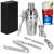 Set Cocktail Shaker Kit pentru barmani 550ml, KI22, suport bambus, 9 piese Household NewTrend