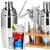 Set Cocktail Shaker Kit pentru barmani 550ml, KI22, suport bambus, 9 piese Household NewTrend