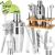 Set Cocktail Shaker Kit pentru barmani 550ml, KI22, suport bambus, 9 piese Household NewTrend