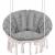 Scaun rotund Sersimo tip leagan suspendat cu perna Confort Plus casa sau gradina, bej Household NewTrend