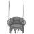 Scaun rotund Sersimo tip leagan suspendat cu perna Confort Plus casa sau gradina, gri inchis Household NewTrend