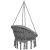 Scaun rotund Sersimo tip leagan suspendat cu perna Confort Plus casa sau gradina, gri inchis Household NewTrend