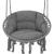 Scaun rotund Sersimo tip leagan suspendat cu perna Confort Plus casa sau gradina, gri inchis Household NewTrend