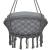 Scaun rotund Sersimo tip leagan suspendat cu perna Confort Plus casa sau gradina, gri inchis Household NewTrend