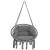 Scaun rotund Sersimo tip leagan suspendat cu perna Confort Plus casa sau gradina, gri inchis Household NewTrend