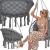 Scaun rotund Sersimo tip leagan suspendat cu perna Confort Plus casa sau gradina, gri inchis Household NewTrend
