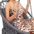 Scaun rotund Sersimo tip leagan suspendat cu perna Confort Plus casa sau gradina, gri inchis Household NewTrend